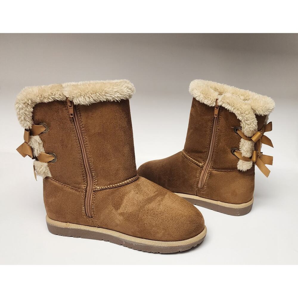 Hot Cakes Girls' ELLOREE Boots 237199 Tan With Bows Size 4M